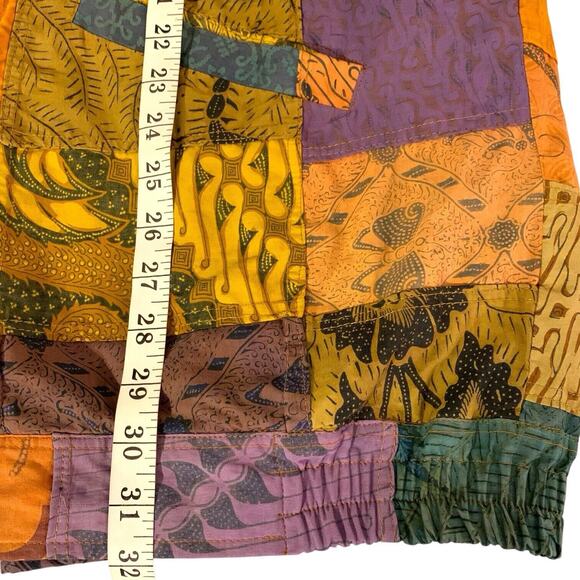 Vintage Patchwork Shacket Women's X-Large Oversized Full Zip Go Fish Eclectic - Picture 7 of 7